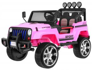 Jeep raptor 4x4 różowy dwuosobowe auto na akumulator + pilot!