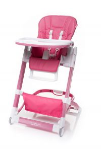 4baby icon pink skórzane krzesełko do karmienia