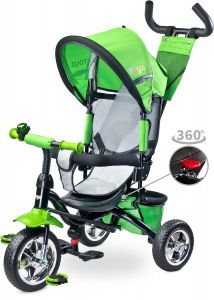 Toyz timmy green rowerek trójkołowy z obracanym siedziskiem + prezent 3d