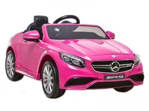 Mercedes-benz s63 różówy samochód dla dzieci + pilot