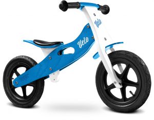 Toyz velo blue drewniany rowerek biegowy pompowane koła + prezent 3d