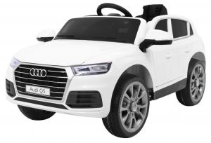 Audi q5 new biały samochód na akumulator