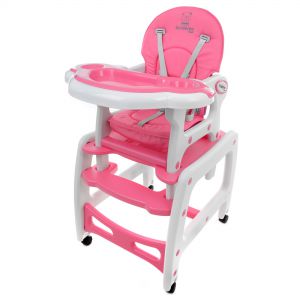 Kindereo 5w1 pink krzesełko do karmienia