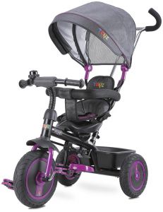 Toyz buzz purple rowerek trzykołowy z obracanym siedziskiem + prezent 3d