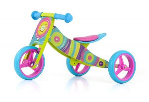 Milly mally jake rainbow drewniany rowerek biegowy 2w1 + prezent 3d