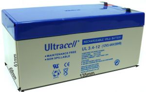 Akumulator agm ultracell ul 12v 3.4ah \żelowy\ - szybka dostawa lub możliwość odbioru w 39 miastac