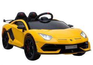 Lamborghini aventador yellow sportowe auto na akumulator + pilot