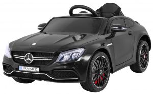 Mercedes c63 amg czarny samochód na akumulator + pilot