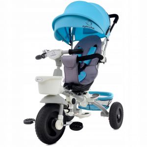 Junioria bonbon niebieski rowerek trójkołowy 4w1 (obracany) + prezent 3d