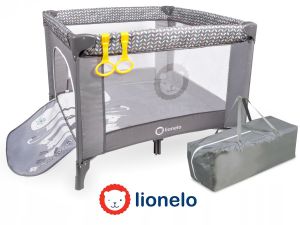 Lionelo stella grey/scandi kojec dla dziecka