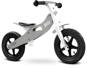 Toyz velo grey drewniany rowerek biegowy pompowane koła + prezent 3d