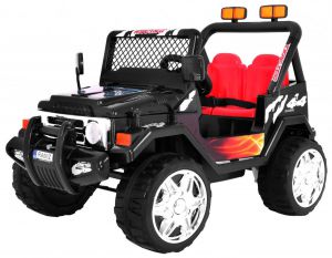 Jeep raptor czarny samochód na akumulator dwuosobowy + pilot!