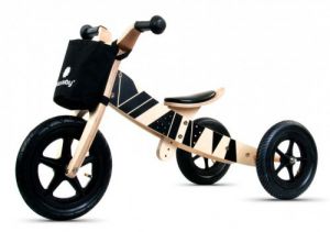 Sun baby twist samoa black on black edition  rowerek biegowy drewniany 2w1 + prezent 3d